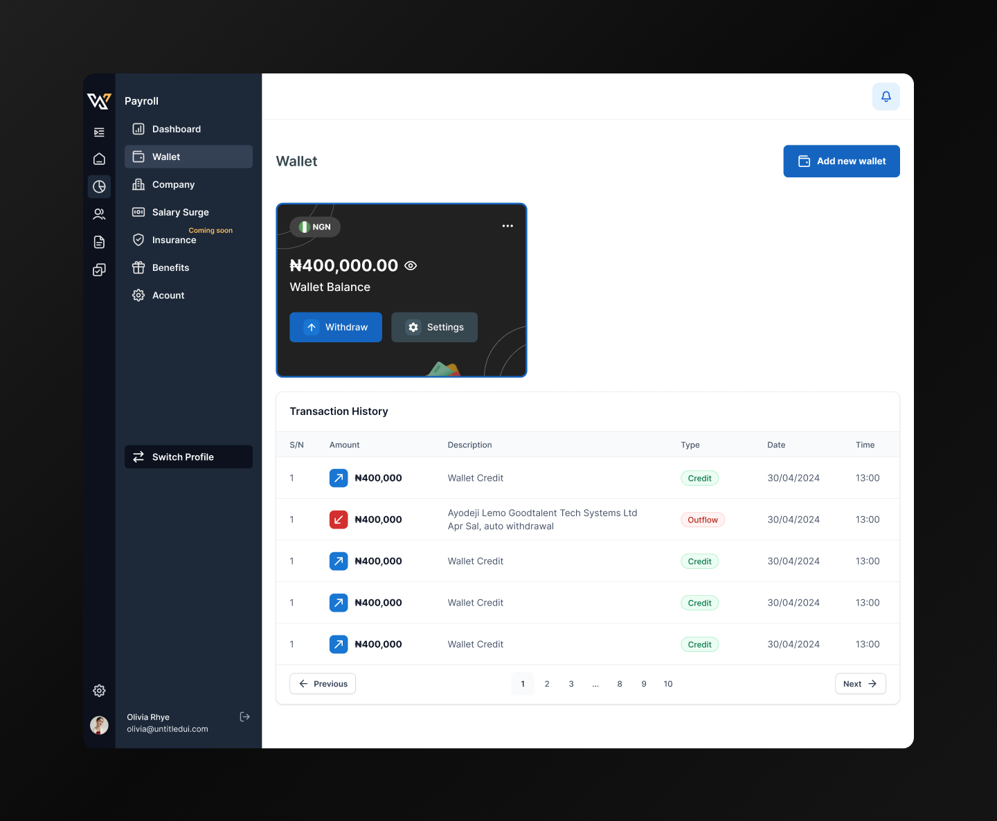 Employee Screen 2
